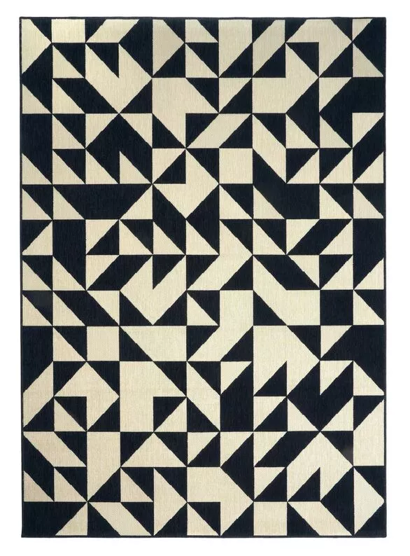 Dywan zewnętrzny Luz 230x160 cm czarno-biały