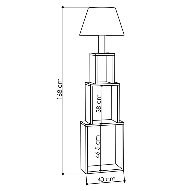 Lampa podłogowa Ficable 168 cm beżowo-antracytowa