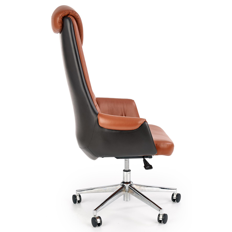 Fotel biurowy Hooduch brązowy