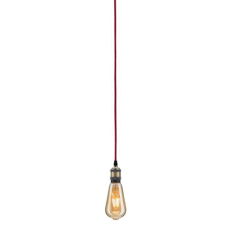 Lampa wisząca Nibbler oprawa na czerwonym kablu