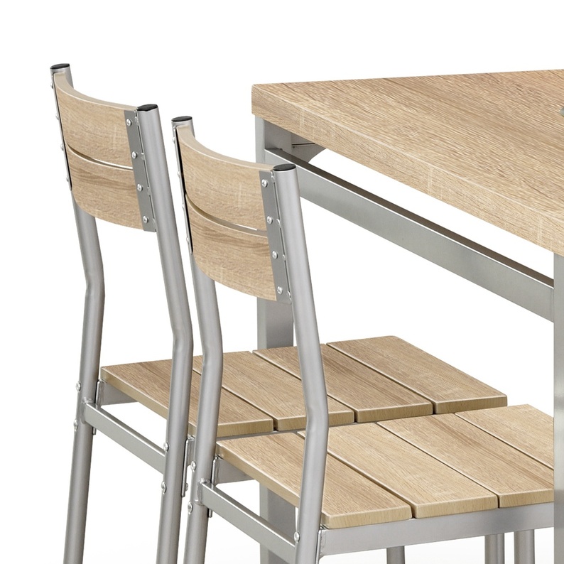 Stół z krzesłami Ovio dąb sonoma