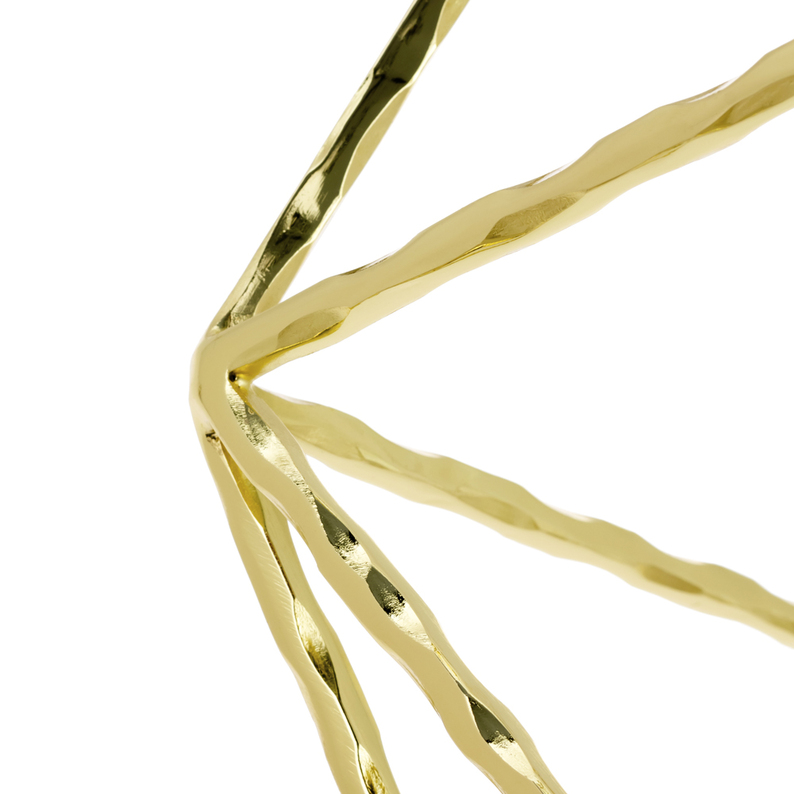 Lampa wisząca Dingolay w kształcie kryształu 74 cm złota