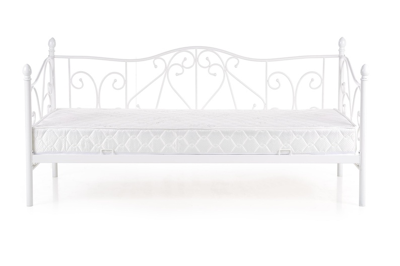Łóżko metalowe Perline 90x200 cm białe