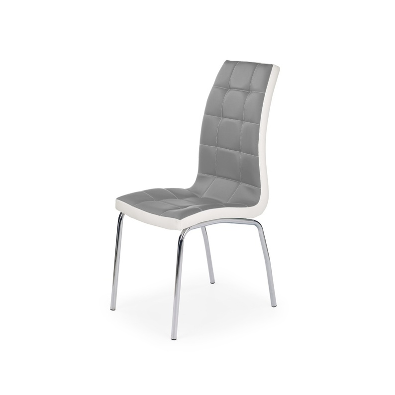 Krzesło tapicerowane Salta szaro-białe - Selsey