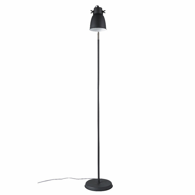 Lampa podłogowa Adrian 151 cm czarna industrialna