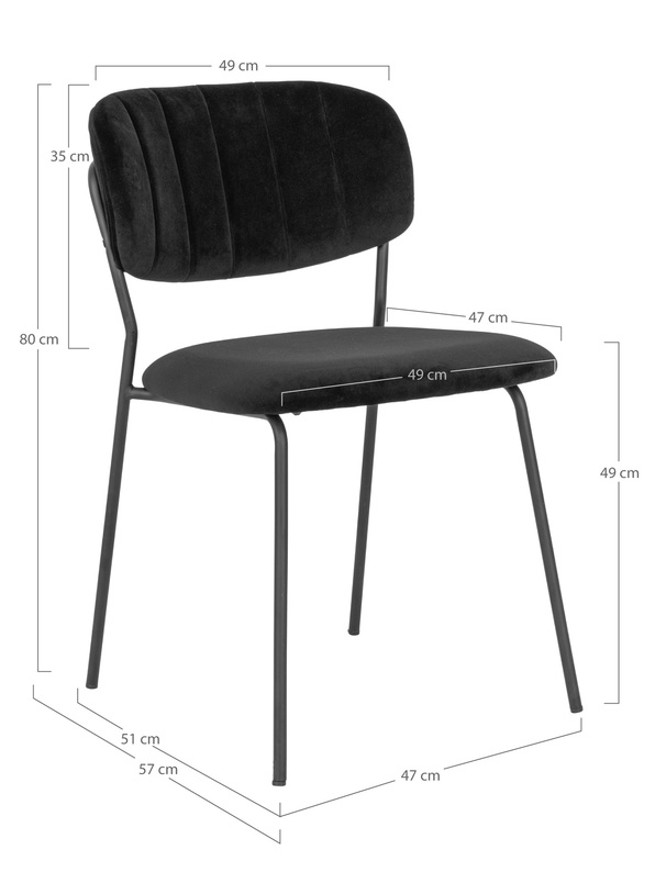 Krzesło Cardamome czarny velvet