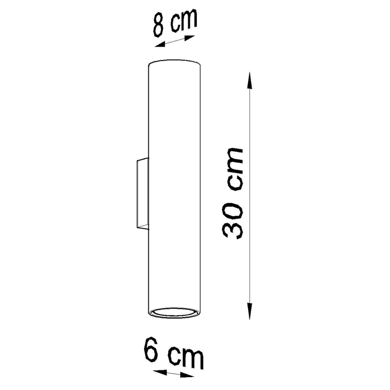 Kinkiet ścienny Lagga średnica 6 cm czarny