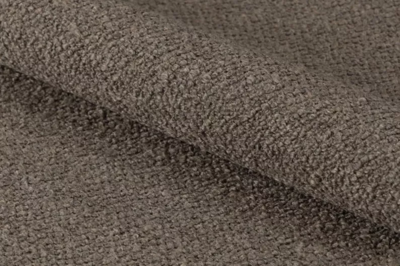 Krzesło tapicerowane Agamos w tkaninie boucle taupe