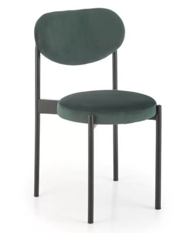Krzesło tapicerowane Gaspler zielony velvet
