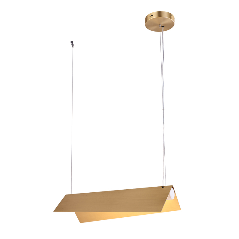 Lampa wisząca Bharani w kształcie daszka 63 cm złota