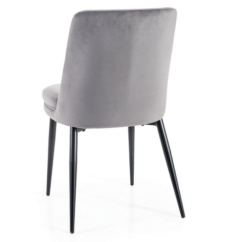 Krzesło tapicerowane Fiellian szary velvet