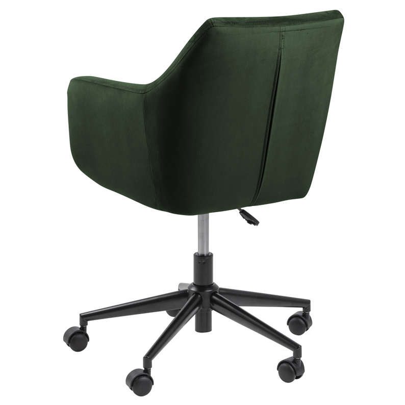 Fotel biurowy z regulacją wysokości Marcelio zielony welur