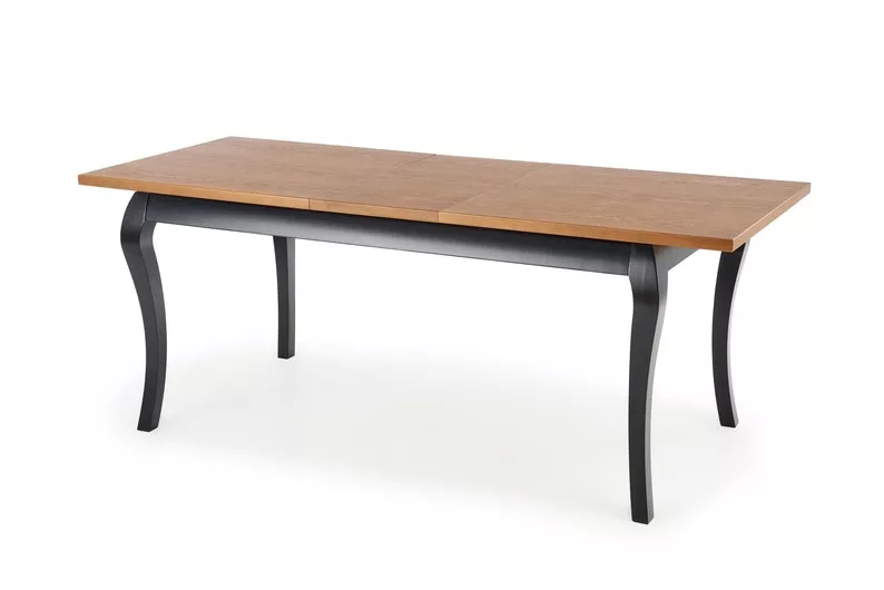 Stół rozkładany Mossibi 160-200x80 cm ciemny dąb/czarny