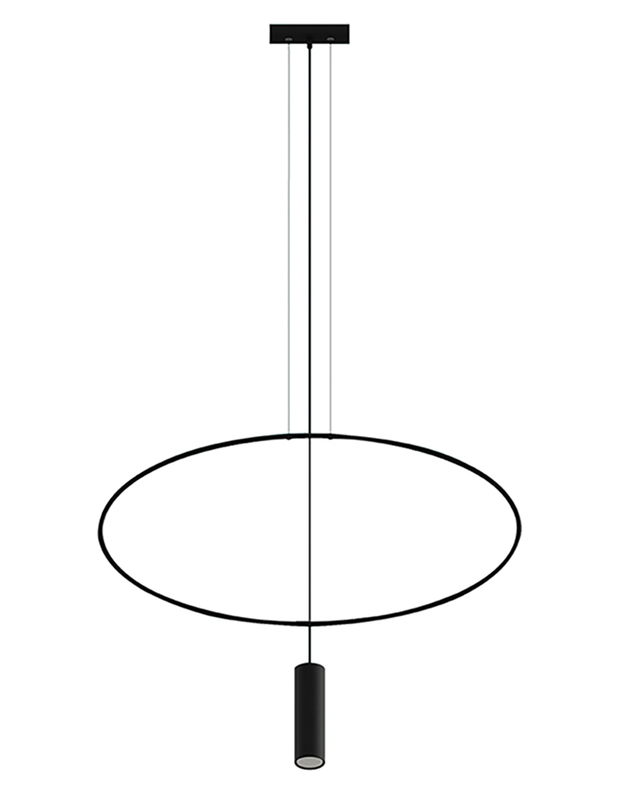 Lampa wisząca Sancing 81 cm czarna