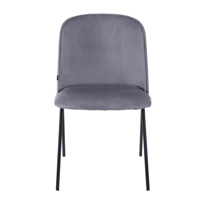 Krzesło tapicerowane Lercal szare w tkaninie wodoodpornej
