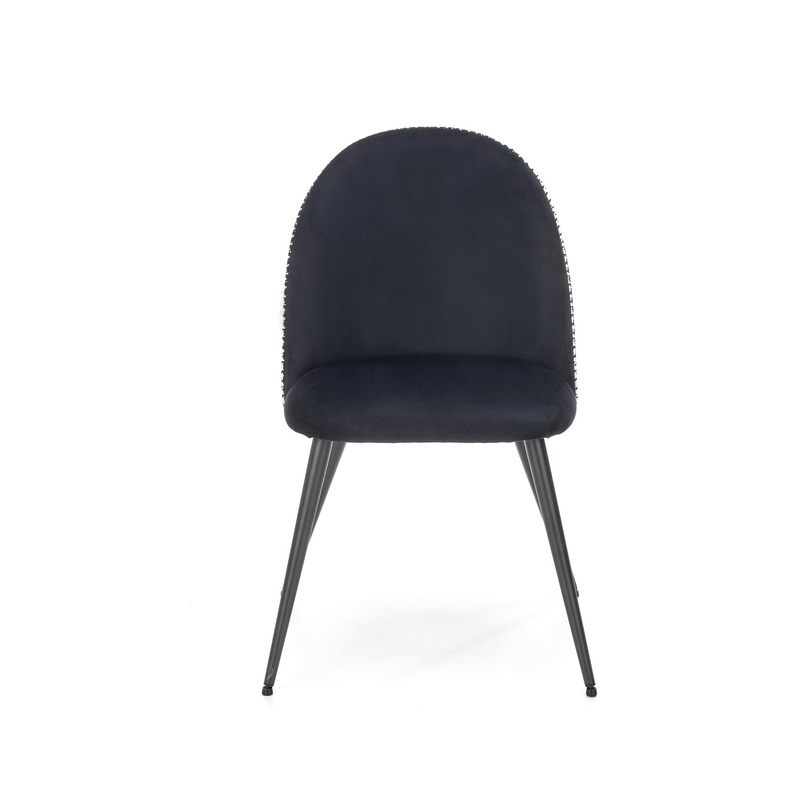 Krzesło tapicerowane Colachel czarno-białe
