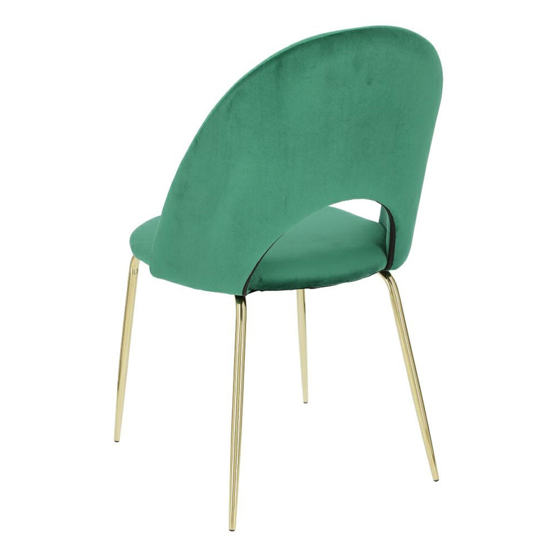 Krzesło tapicerowane Tlodio zielono - złote
