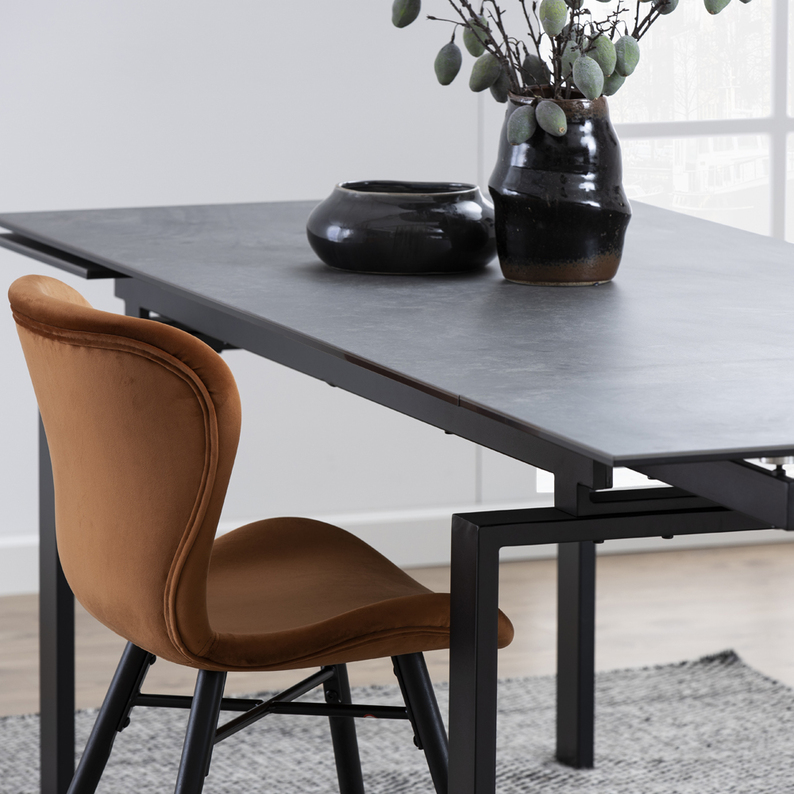 Stół rozkładany Ediazo 160-240x85 cm czarny