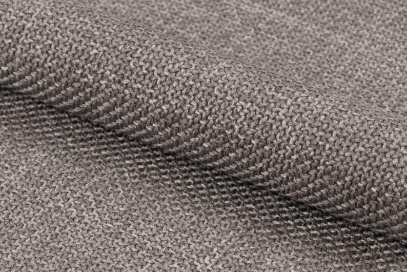 Hoker tapicerowany Eventor szaro-brązowy splot/velvet na metalowej podstawie