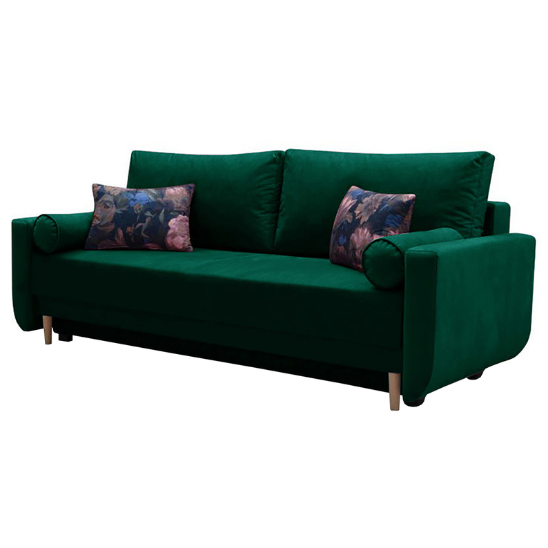 Sofa Piemo z funkcją spania zielona