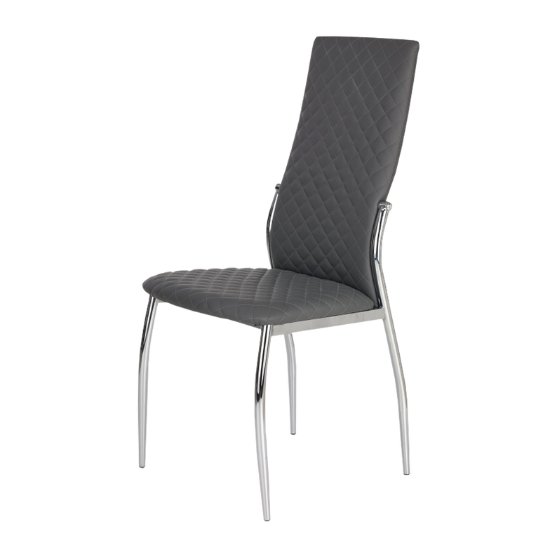 Krzesło tapicerowane Soria szare pikowane