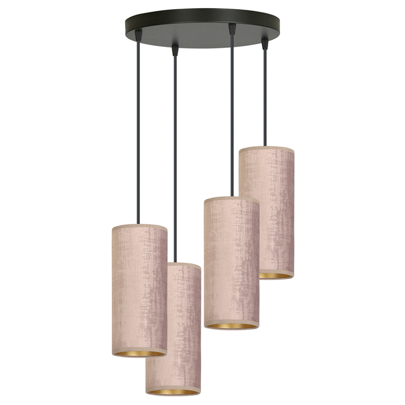 Lampa wisząca Bonett x4 asymetryczna średnica 35 cm różowa