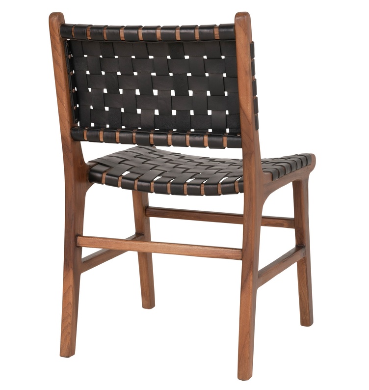 Krzesło Bargino brązowo-czarne ze sztucznej skóry