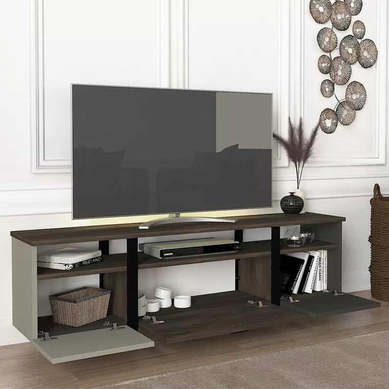 Szafka RTV Niegra 31,5x150 cm szara