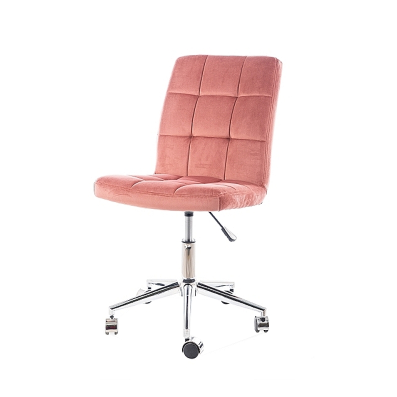 Fotel biurowy Leonero różowy velvet