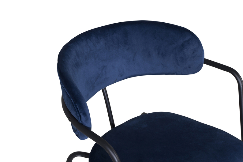 Krzesło nowoczesne Linessitive niebieskie/czarne