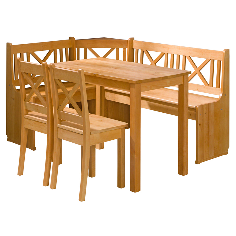Narożnik kuchenny Belizzi ze stołem i dwoma krzesłami, strona uniwersalna