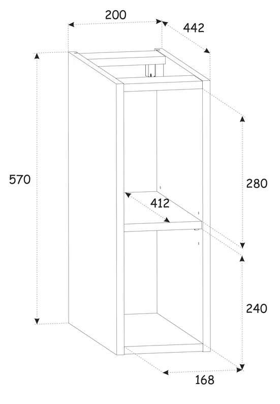 Szafka łazienkowa dwuszufladowa Temirni z blatem i otwartymi półkami 80 cm czarna/dąb wotan