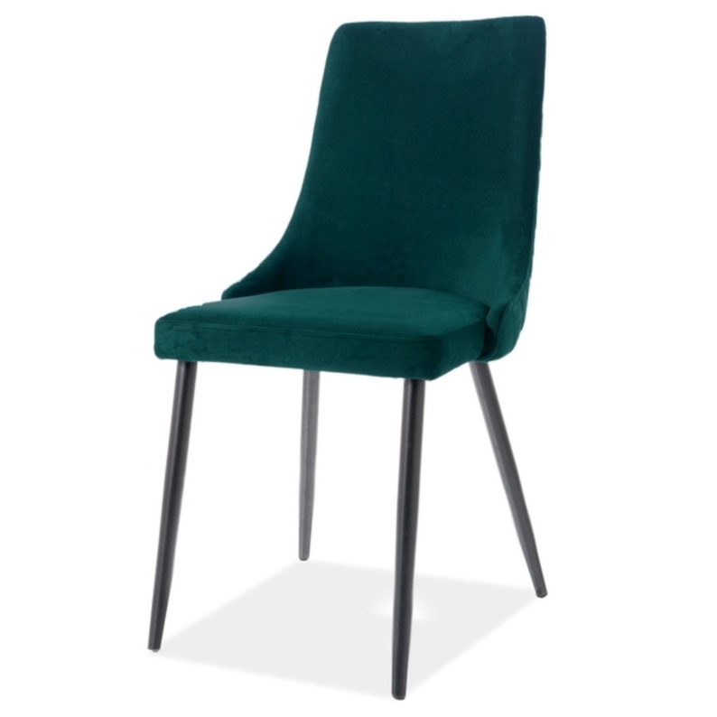 Krzesło tapicerowane Tallin zielone tkanina hydrofobowa