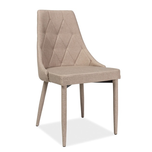 Krzesło tapicerowane Cornido beżowa tkanina