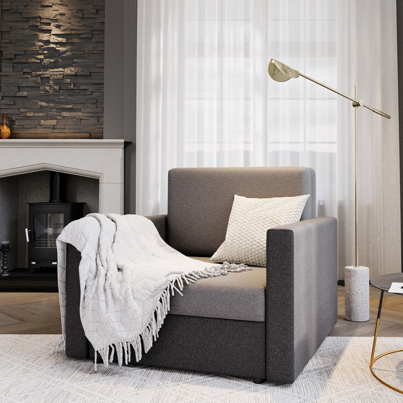 Sofa jednoosobowa Polse z funkcją spania amerykanka