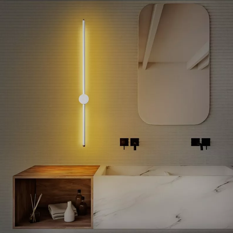 Lampa ścienna Walriefle 91 cm biała