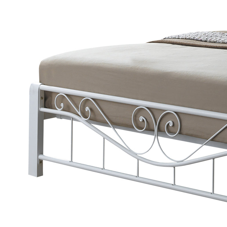 Łóżko metalowe Malakka 160x200 cm białe