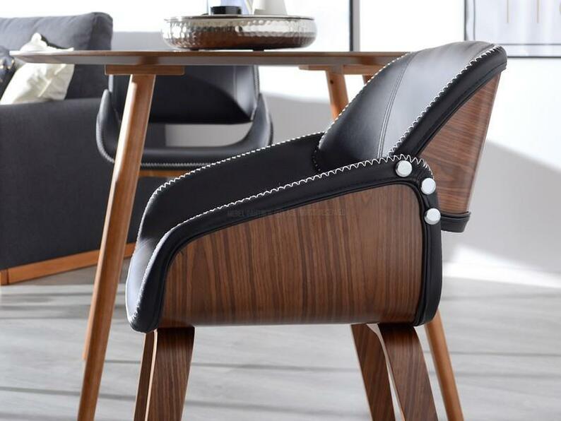 Krzesło tapicerowane Nugat orzech-czarny