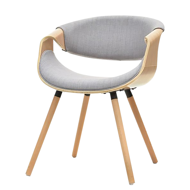 Krzesło tapicerowane Bent dąb - szary