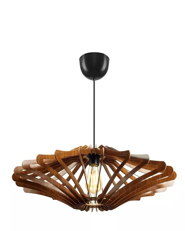 Lampa wisząca Eakilly średnica 47 cm orzech
