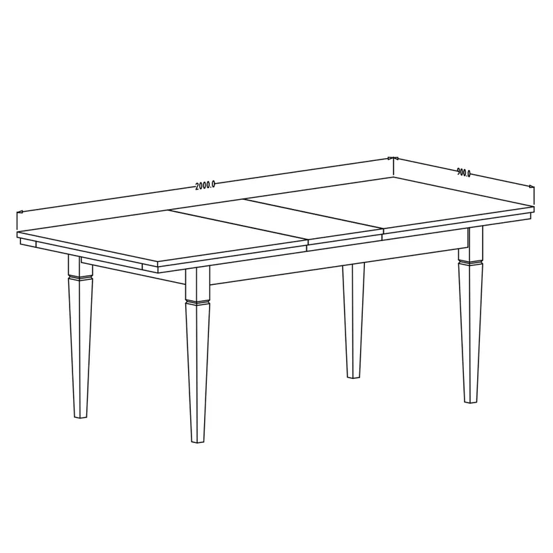 Stół rozkładany Euglia 160-240x90 cm zielony z blatem dąb Lefkas