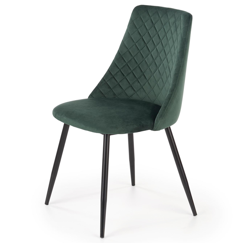 Krzesło tapicerowane Lomel zielone
