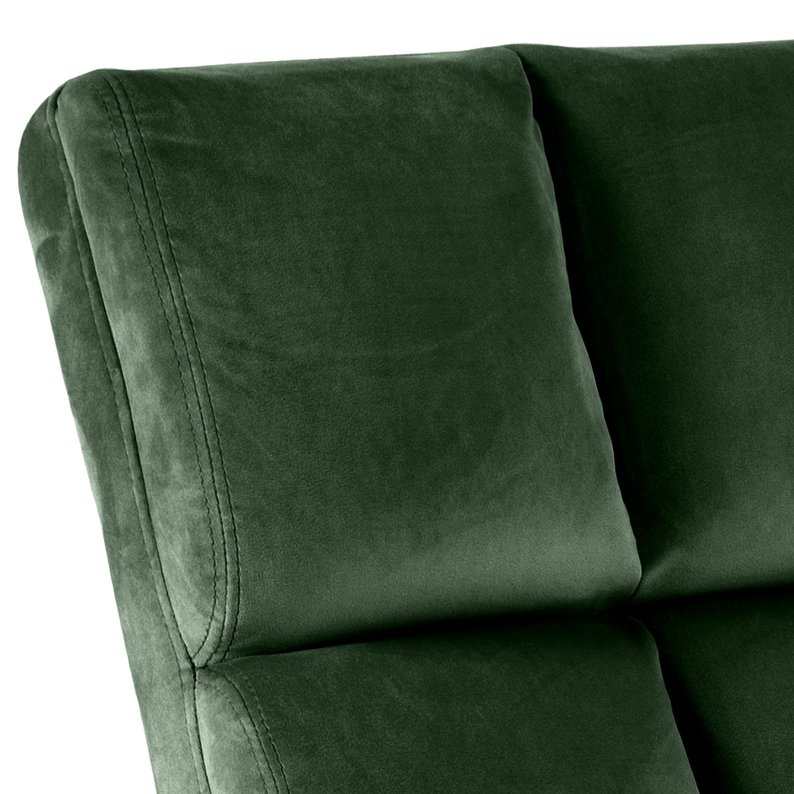 Fotel wypoczynkowy Cerefolium ciemny zielony na czarnej podstawie