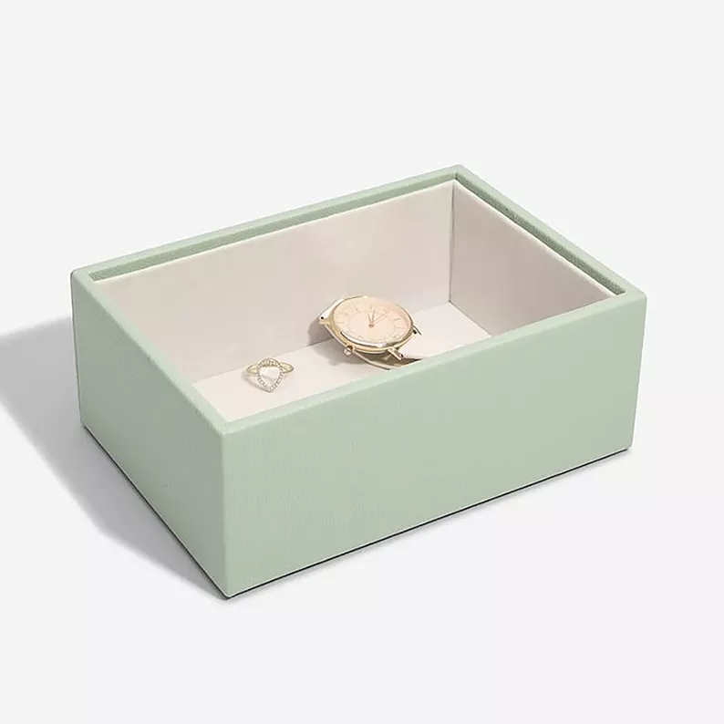 Szkatułka na biżuterię Pebble Mini Watch & Accessory Layer zieleń szałwi