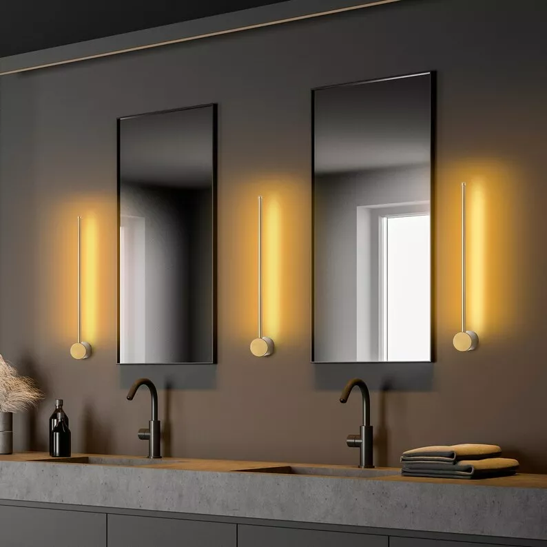 Lampa ścienna Walriefle 62 cm złota