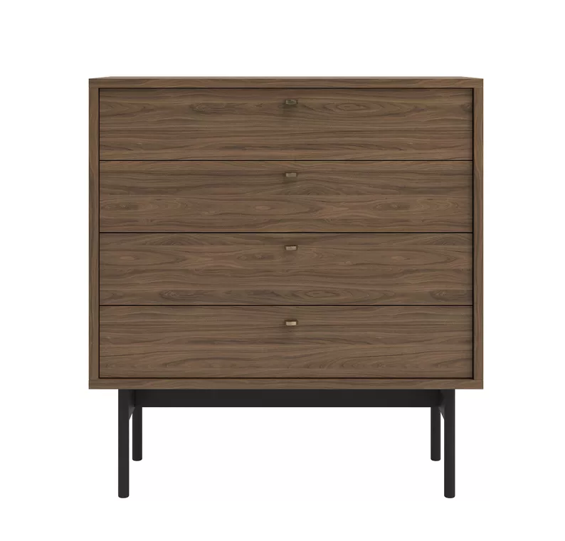 Komoda Olar z czterema szufladami 85 cm Orzech Carini naturalny