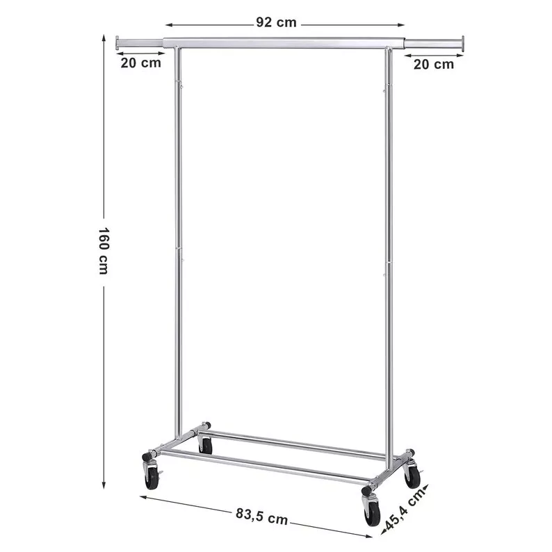 Wieszak mobilny Corle 92-132 cm 