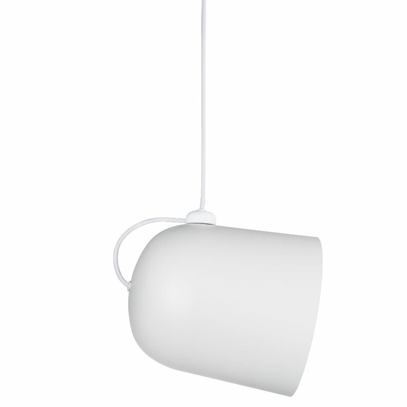 Lampa wisząca Angle 31,5 cm biały metalowy klosz