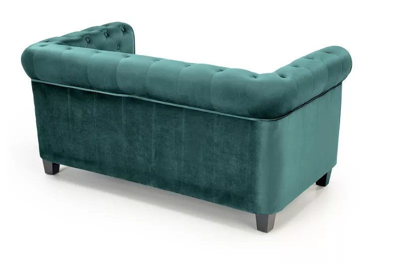 Sofa pikowana Visaus velvet zielony
