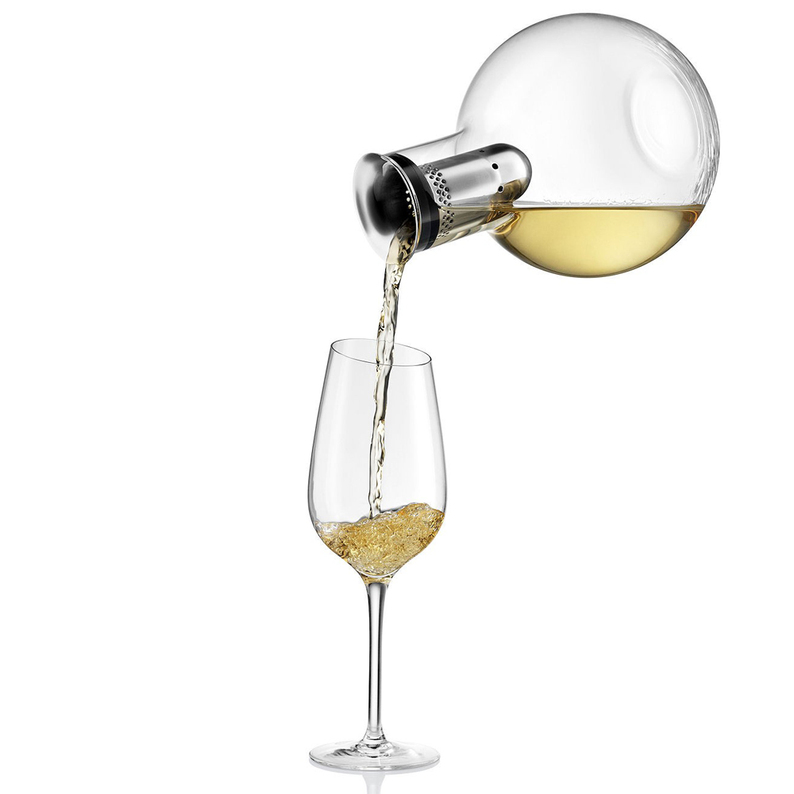 Karafka szklana na wino Serive dotleniająca z elementem chłodzącym